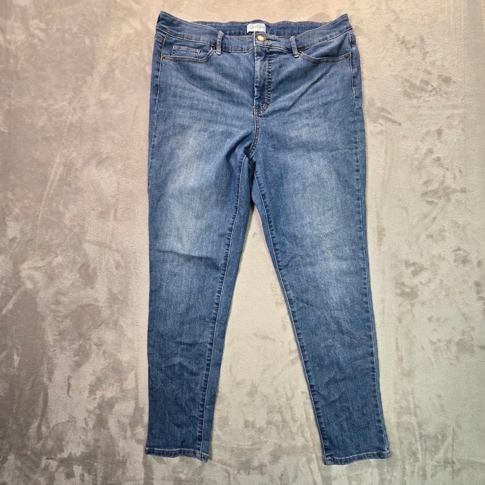 Jessica Simpson Womens Medium Wash High Rise Skinny Jeans Denim Pants